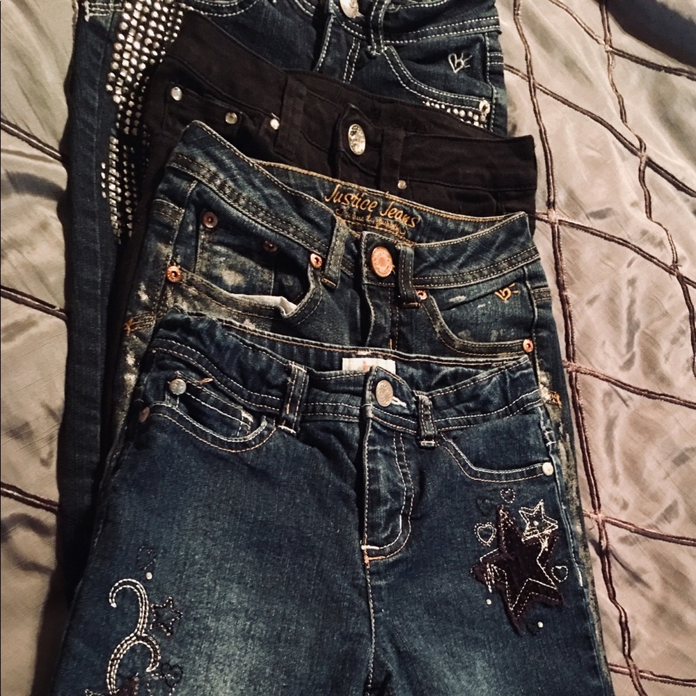 Justice Girls Jeans❣️ size 6 & 7 EUC